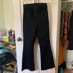 Black high waisted flare jeans